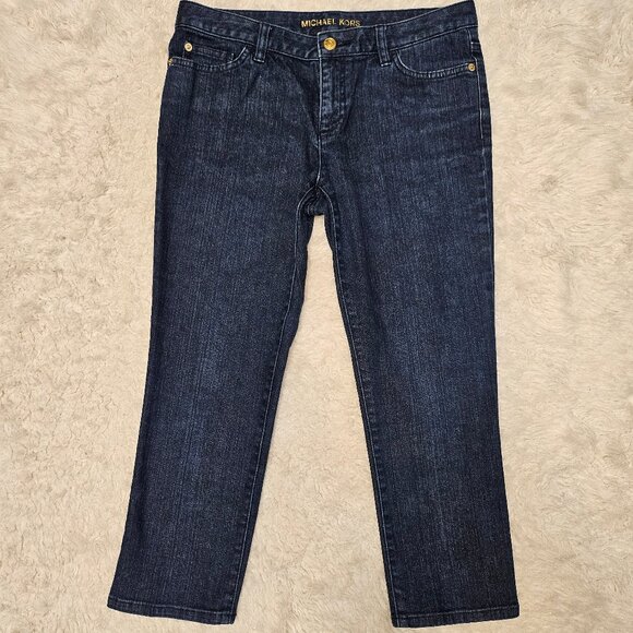 Michael Kors Women's Blue Skinny Blue Denim Jeggings Stretch Crop Size: 5/6 - Picture 3 of 9